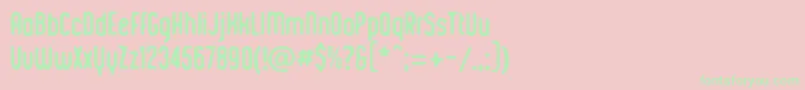 RomabnticoKustomtype-Schriftart – Grüne Schriften auf rosa Hintergrund