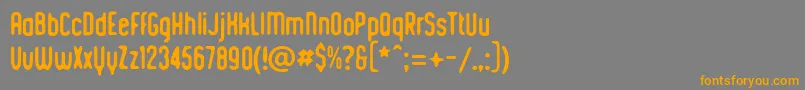 RomabnticoKustomtype Font – Orange Fonts on Gray Background