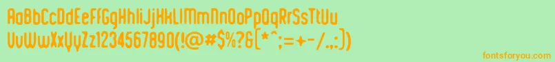 RomabnticoKustomtype Font – Orange Fonts on Green Background