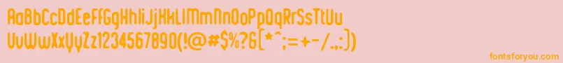 RomabnticoKustomtype Font – Orange Fonts on Pink Background