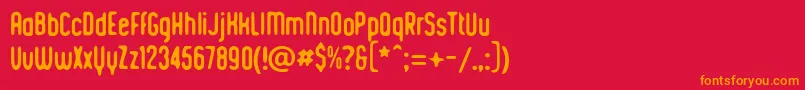 RomabnticoKustomtype Font – Orange Fonts on Red Background
