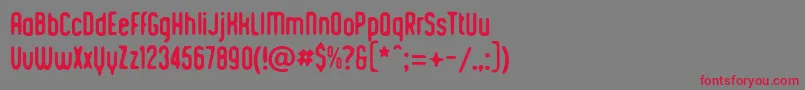RomabnticoKustomtype Font – Red Fonts on Gray Background