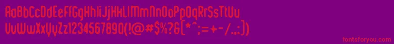 RomabnticoKustomtype Font – Red Fonts on Purple Background