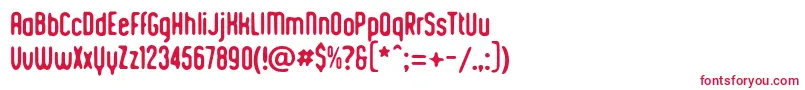 RomabnticoKustomtype Font – Red Fonts on White Background