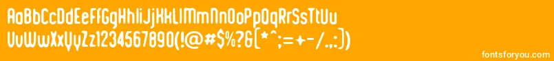 RomabnticoKustomtype Font – White Fonts on Orange Background