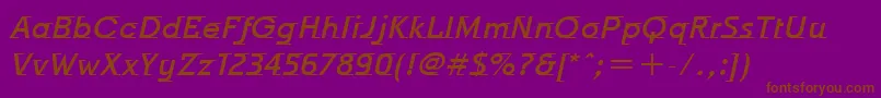 OdysseeMdItcTtMediumitalic Font – Brown Fonts on Purple Background