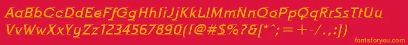 OdysseeMdItcTtMediumitalic Font – Orange Fonts on Red Background
