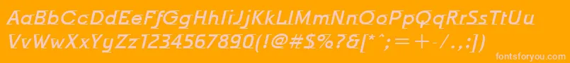 OdysseeMdItcTtMediumitalic Font – Pink Fonts on Orange Background