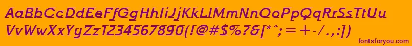 OdysseeMdItcTtMediumitalic Font – Purple Fonts on Orange Background