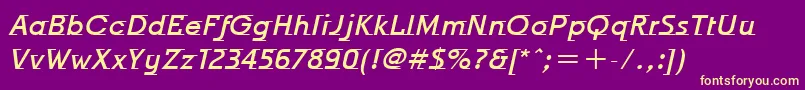 OdysseeMdItcTtMediumitalic Font – Yellow Fonts on Purple Background