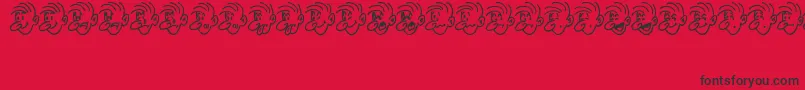 フォントMoodSwingsTwoJl – 赤い背景に黒い文字