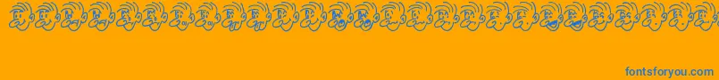 MoodSwingsTwoJl Font – Blue Fonts on Orange Background