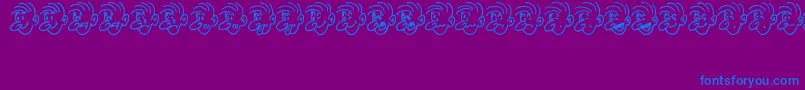 Fonte MoodSwingsTwoJl – fontes azuis em um fundo violeta