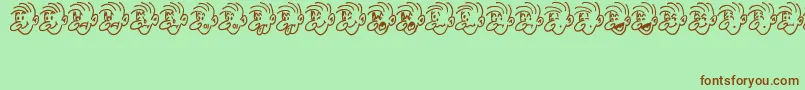 fuente MoodSwingsTwoJl – Fuentes Marrones Sobre Fondo Verde