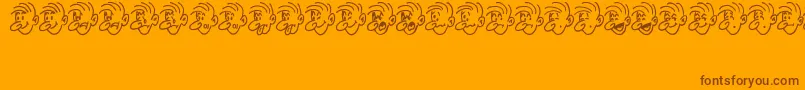 MoodSwingsTwoJl Font – Brown Fonts on Orange Background