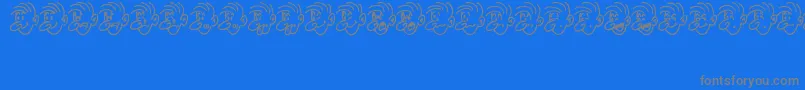 MoodSwingsTwoJl-Schriftart – Graue Schriften auf blauem Hintergrund