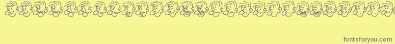 fuente MoodSwingsTwoJl – Fuentes Grises Sobre Fondo Amarillo
