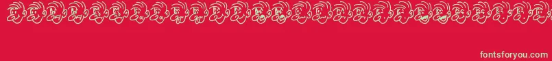 fuente MoodSwingsTwoJl – Fuentes Verdes Sobre Fondo Rojo