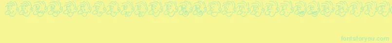 fuente MoodSwingsTwoJl – Fuentes Verdes Sobre Fondo Amarillo