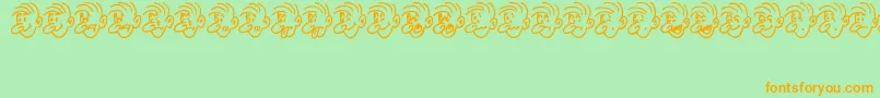 fuente MoodSwingsTwoJl – Fuentes Naranjas Sobre Fondo Verde