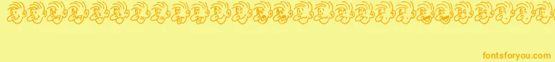 MoodSwingsTwoJl Font – Orange Fonts on Yellow Background