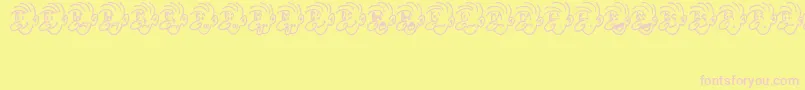 fuente MoodSwingsTwoJl – Fuentes Rosadas Sobre Fondo Amarillo