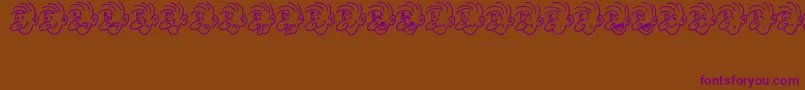 MoodSwingsTwoJl Font – Purple Fonts on Brown Background