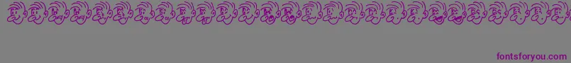 フォントMoodSwingsTwoJl – 紫色のフォント、灰色の背景