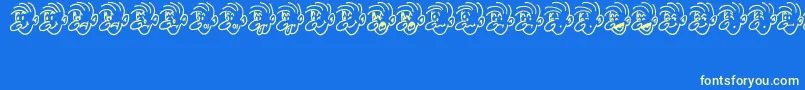 MoodSwingsTwoJl Font – Yellow Fonts on Blue Background