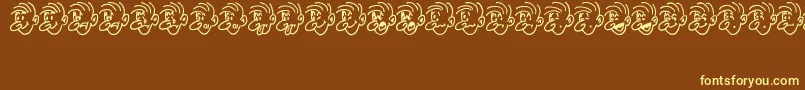 MoodSwingsTwoJl Font – Yellow Fonts on Brown Background