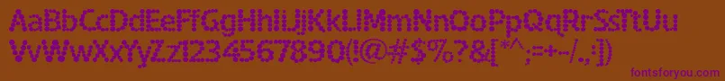 Spotf Font – Purple Fonts on Brown Background