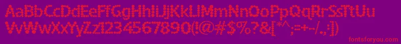 Spotf Font – Red Fonts on Purple Background