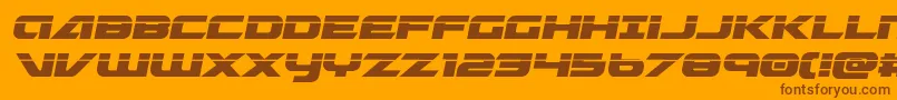 Czcionka Graymalkincompactlaser – brązowe czcionki na pomarańczowym tle