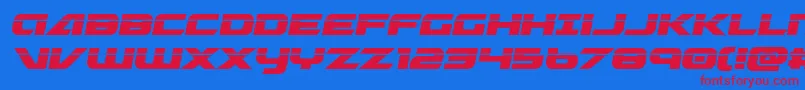 Graymalkincompactlaser Font – Red Fonts on Blue Background