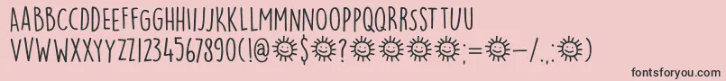 DkLemonYellowSun Font – Black Fonts on Pink Background