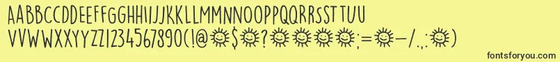DkLemonYellowSun Font – Black Fonts on Yellow Background