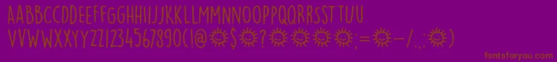 DkLemonYellowSun Font – Brown Fonts on Purple Background