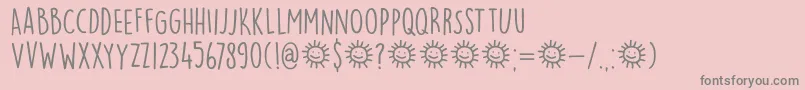 DkLemonYellowSun Font – Gray Fonts on Pink Background