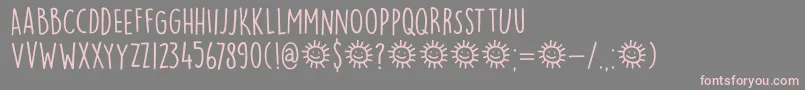 DkLemonYellowSun Font – Pink Fonts on Gray Background