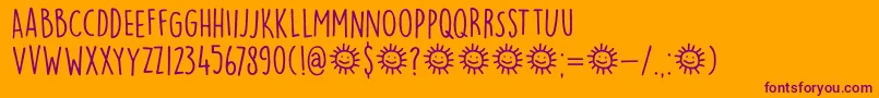 More about DkLemonYellowSun Font DkLemonYellowSun Font – Purple Fonts on Orange Background