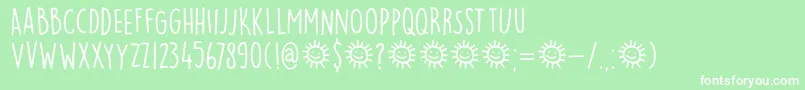 DkLemonYellowSun Font – White Fonts on Green Background