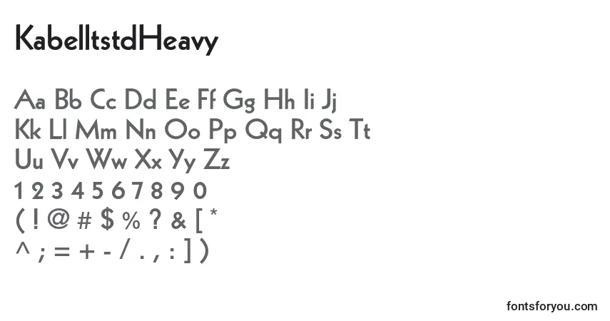 A fonte KabelltstdHeavy – alfabeto, números, caracteres especiais