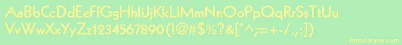 KabelltstdHeavy Font – Yellow Fonts on Green Background