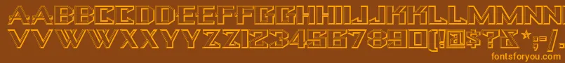 Bulwarknf Font – Orange Fonts on Brown Background