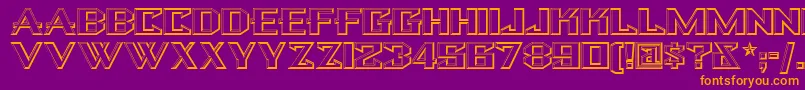 Bulwarknf Font – Orange Fonts on Purple Background