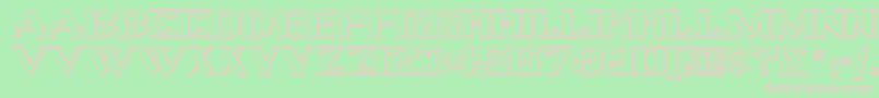 Bulwarknf Font – Pink Fonts on Green Background