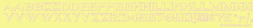 Bulwarknf Font – Pink Fonts on Yellow Background