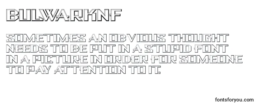 Review of the Bulwarknf (78588) Font