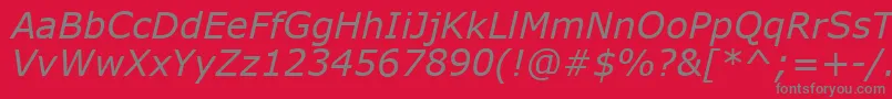 Verdanki Font – Gray Fonts on Red Background