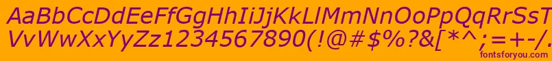Verdanki Font – Purple Fonts on Orange Background